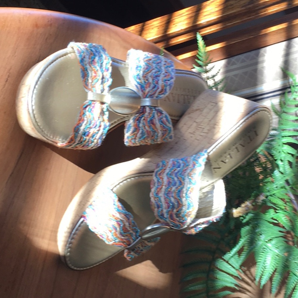 Italian Shoemaker Multi Color Platform With Cork - image 1